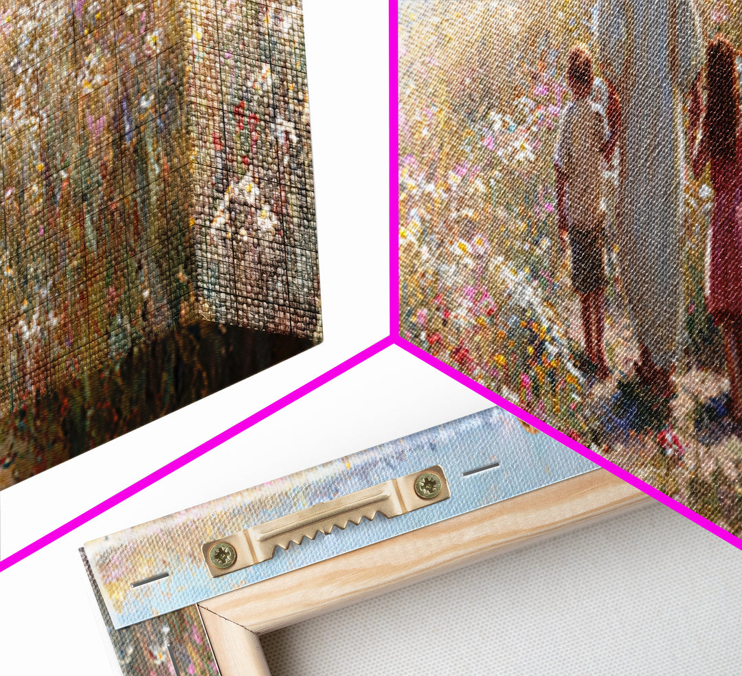 Wildflower Journey – Framed Canvas Print – Panoramic Art – Jesus Painting – Christian Art Canvas – Christian Wall Art – Christian Gift Idea
