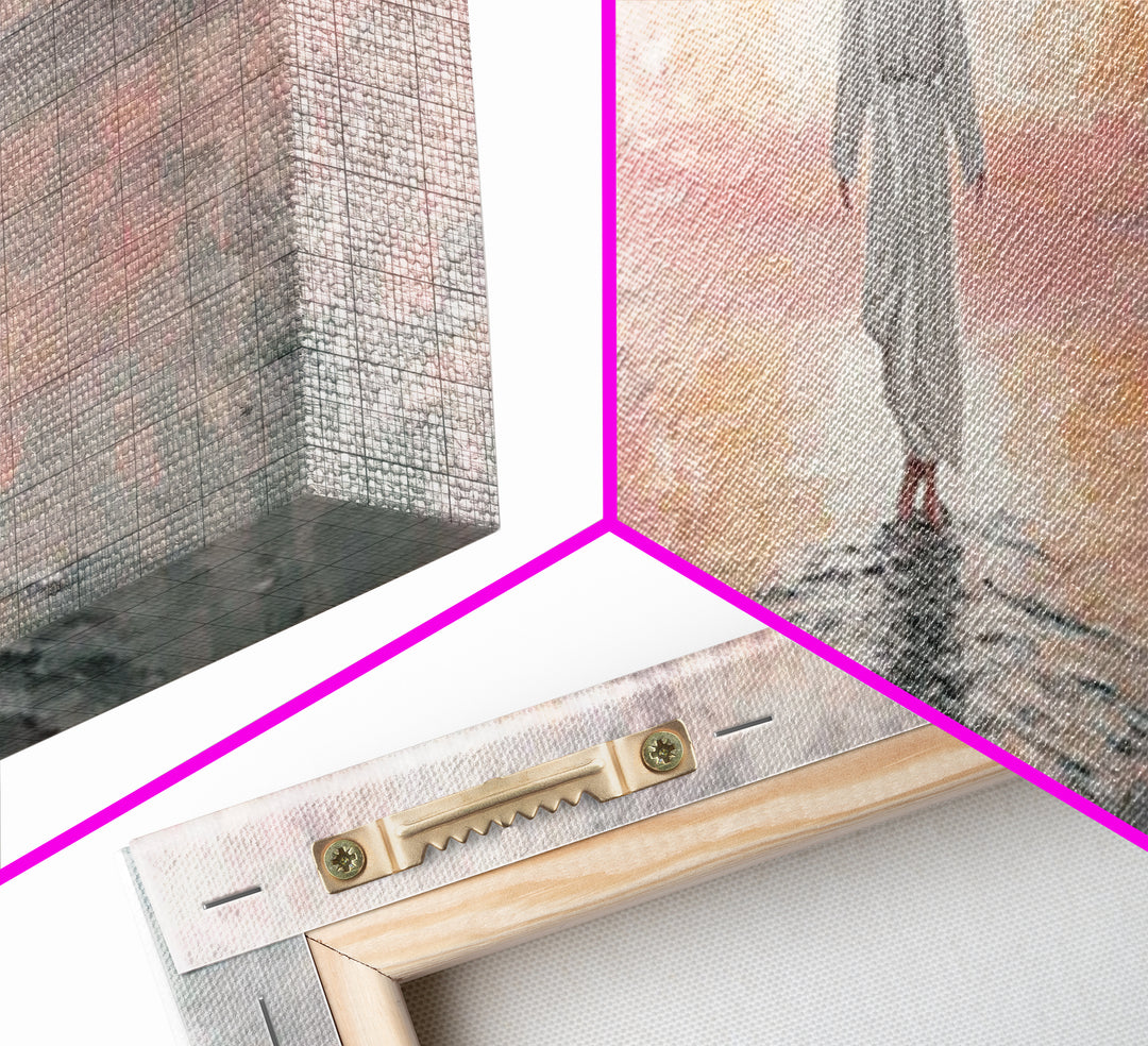 Dawn Of Hope, Framed Canvas Print, Panoramic Print, Christian Painting, Jesus Art Print, Christian Decor, Christian Gift Ideas
