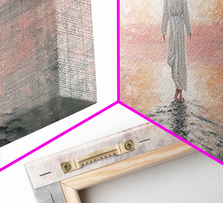 Dawn Of Hope, Framed Canvas Print, Panoramic Print, Christian Painting, Jesus Art Print, Christian Decor, Christian Gift Ideas