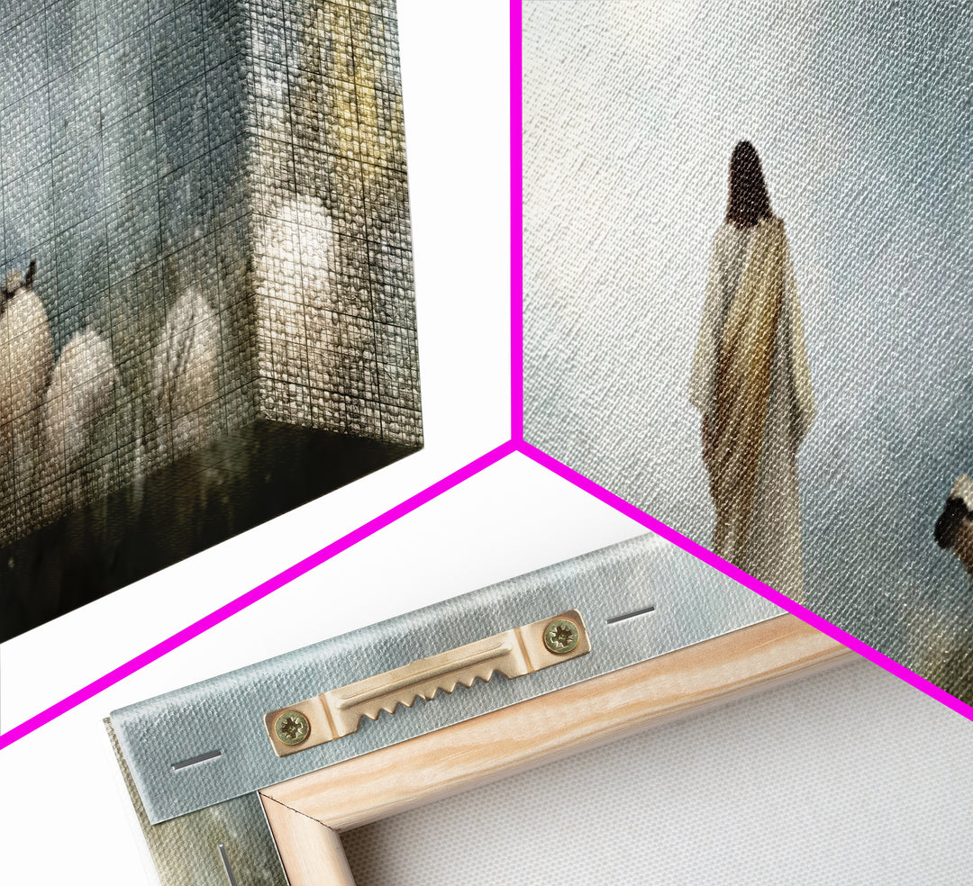 Blessed Autumn Path – Framed Canvas Print – Panoramic Painting – Christian Wall Art – Jesus Canvas Art – Christmas Wall Art – Christian Dec