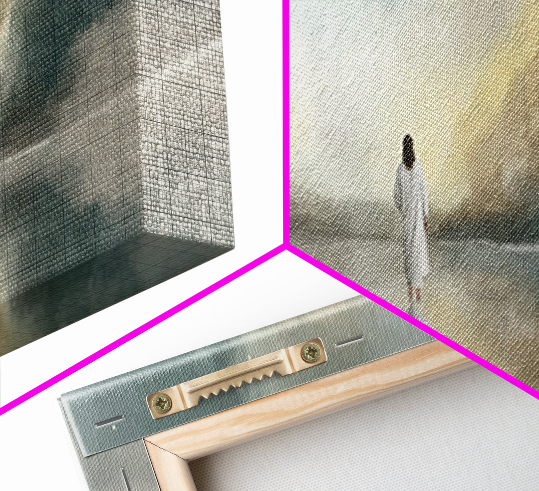 Gentle Promise, Framed Canvas Print, Panoramic Art, Christian Wall Art, Christian Art Canvas, Jesus Painting