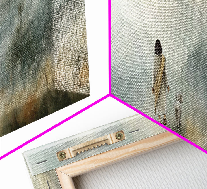 Soft Morning Grace | Framed Canvas Print | Panoramic Art | Christian Wall Art | Christian Art Canvas | Jesus Painting