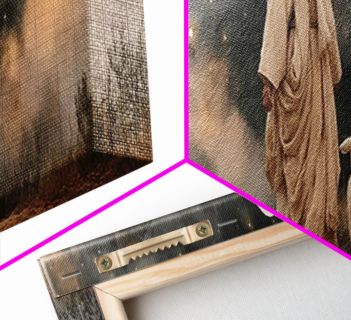 Field Of Stillness – Framed Canvas Print – Panoramic Frame – Christian Wall Art – Jesus Painting – Christian Art Canvas