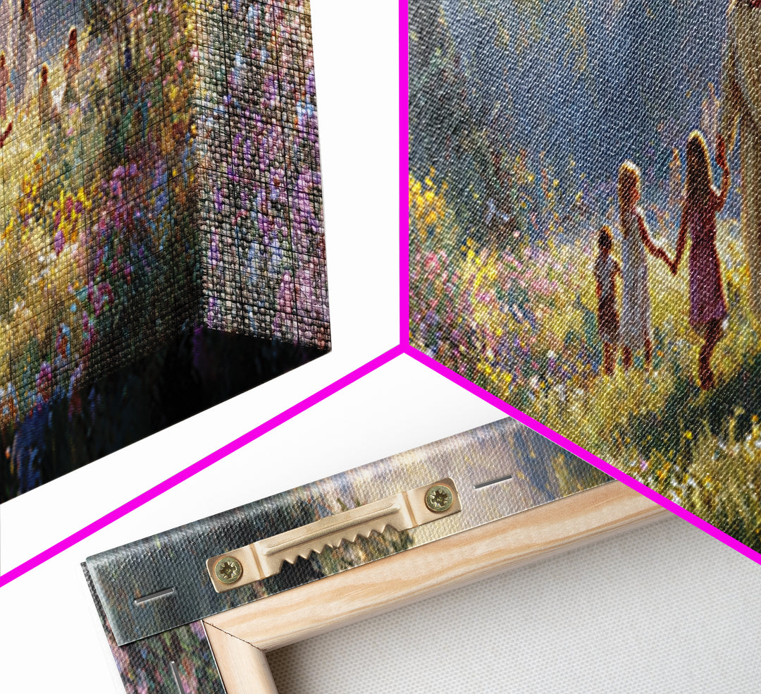 Fields of Blessing, Framed Canvas Print, Panoramic Print, Christian Wall Art, Christian Art Canvas, Jesus Painting, Christian Christmas Art