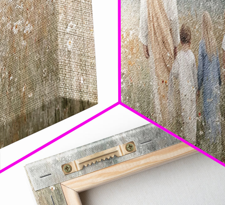 Heavenly Meadow – Framed Canvas Print – Extra Wide Art – Christian Art Canvas – Christian Wall Art – Jesus Painting – Christmas Art – Chris