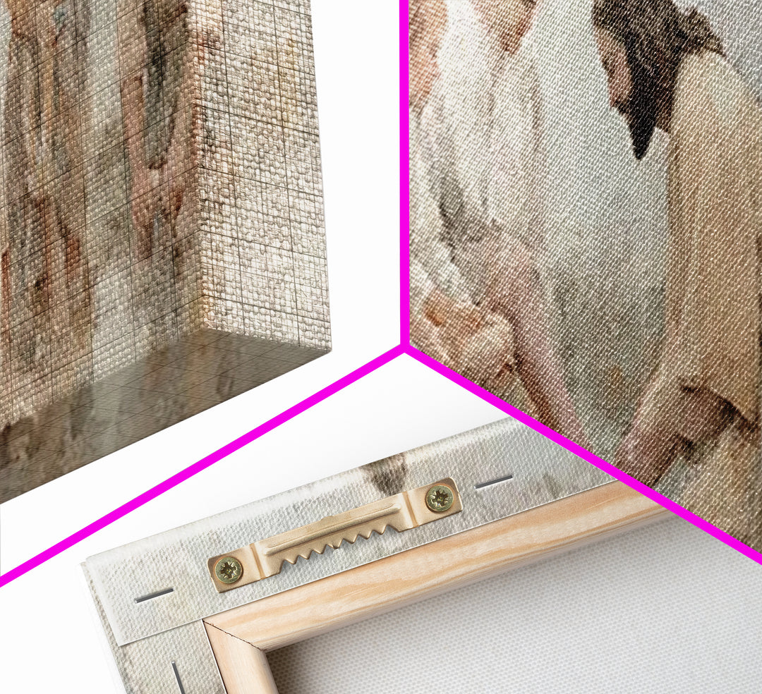 Gathered in Faith | Framed Canvas Print | Panoramic Print | Christian Art Canvas | Christian Wall Art | Jesus Painting | Christian Decor |