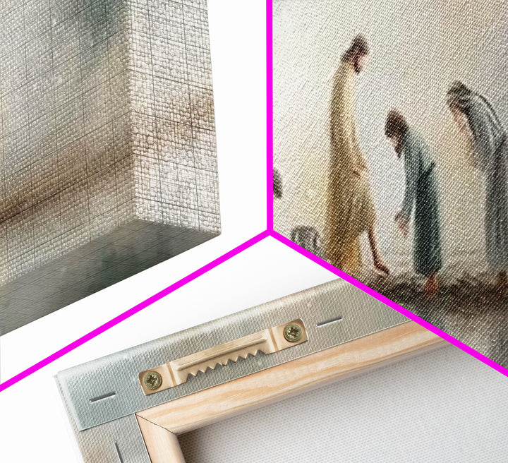 Heavenly Refuge | Framed Canvas Print | Panoramic Frame | Christian Art Canvas | Christian Wall Art | Jesus Painting | Christian Christmas