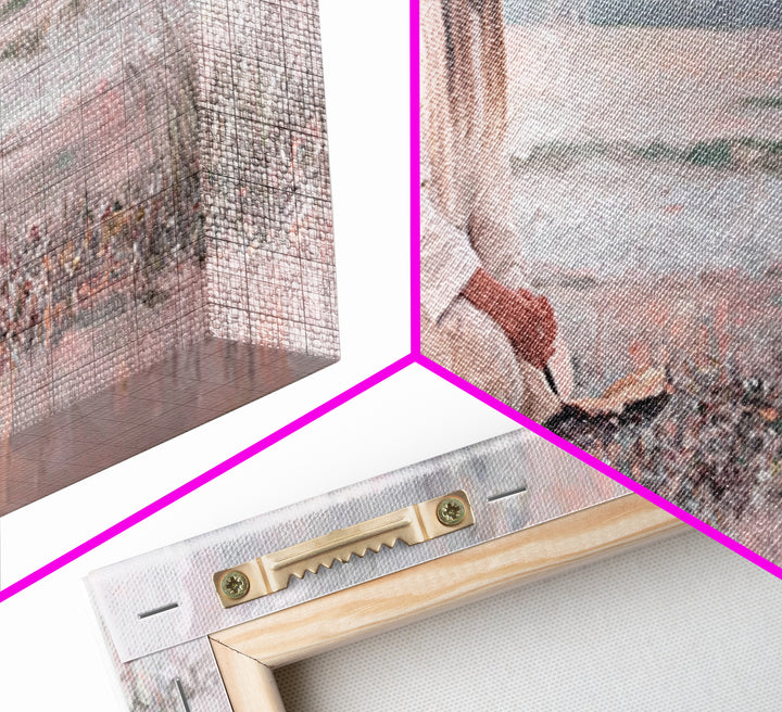 Shadows Of Hope - Framed Canvas Print - Christian Art Print - Panoramic Painting - Christian Wall Art - Jesus Painting - Christmas Art