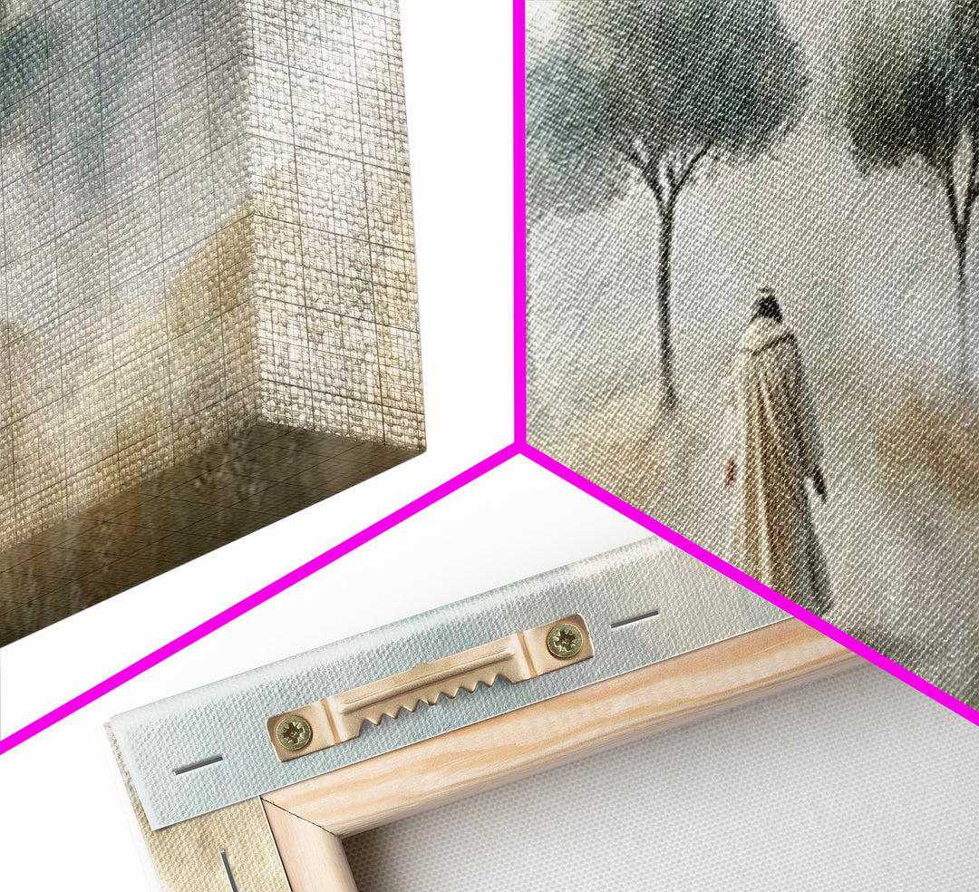 Walk of Renewal – Framed Canvas Print – Panoramic Art – Christian Art – Large Jesus Painting – Christian Wall Art – Modern Christian Painti