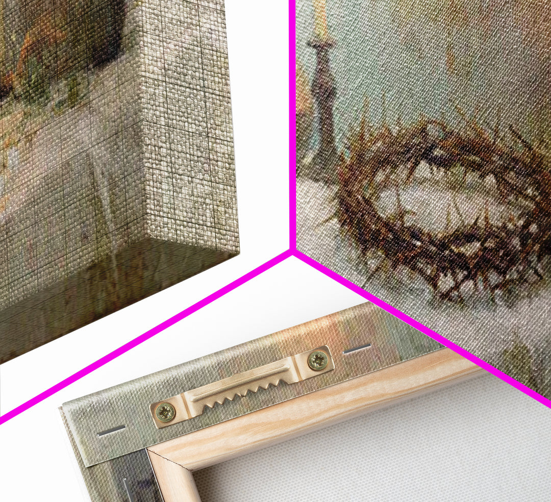 Thorns Of Grace – Framed Canvas Print – Panoramic Frame – Christian Art Canvas – Christian Wall Art – Christian Painting – Subtle Christian