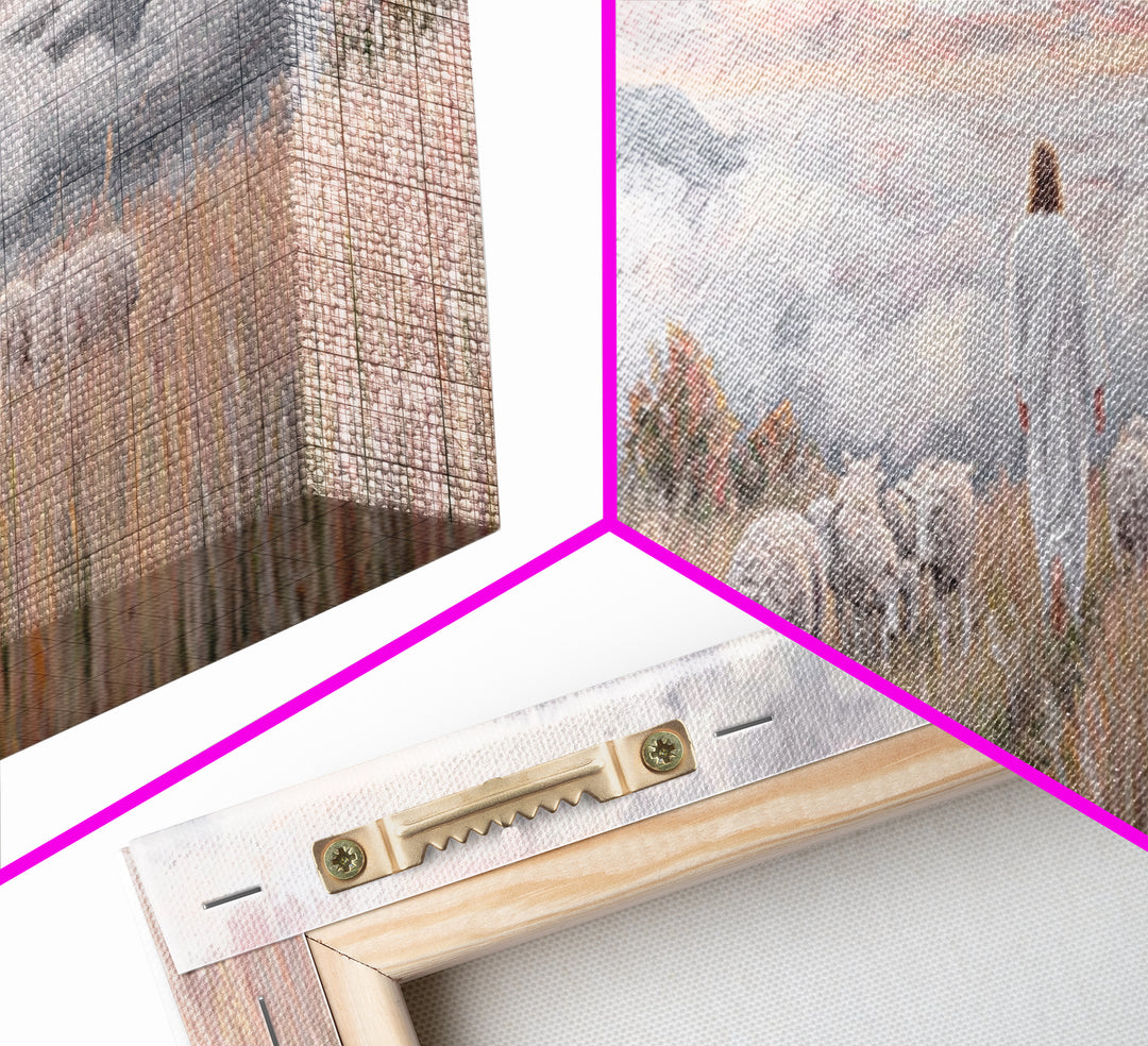 Heavenward Pasture Light, Framed Canvas Print, Panoramic Painting, Christian Art, Jesus Painting, Christian Art Canvas, Christian Wall Art,