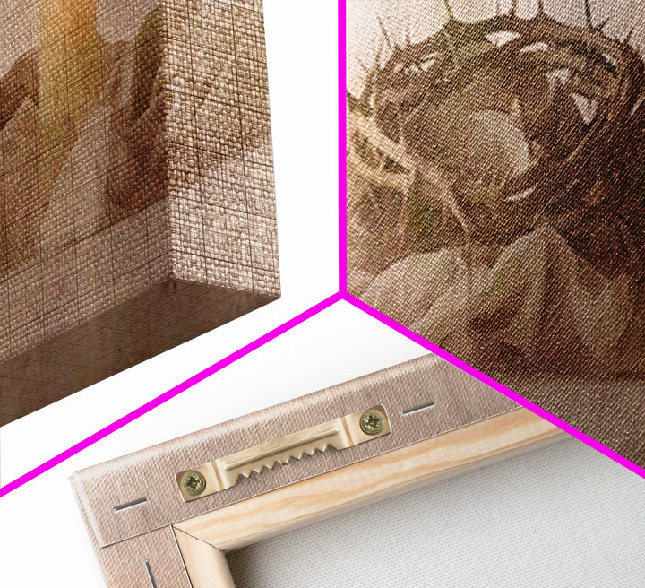 Thorns Of Grace | Framed Canvas Print | Christian Art Canvas | Christian Wall Art | Panoramic Painting | Christian Decor | Christmas Art