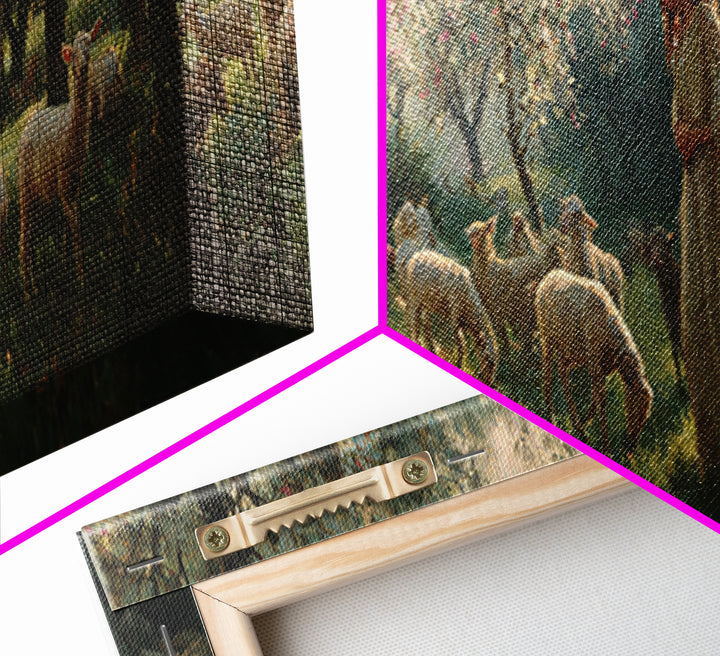 Quiet Bloom Meadow – Framed Canvas Print – Christian Wall Art – Panoramic Art – Christian Art Canvas – Jesus Painting – Christmas Art