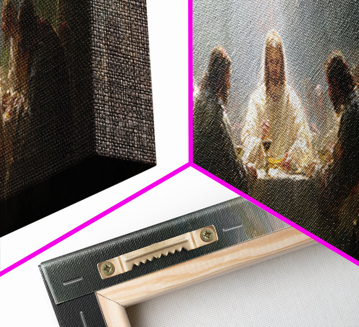 Garden Of Radiance | Framed Canvas Print | Christian Art | Christian Art Canvas | Jesus Painting | Panoramic Art | Christian Christmas Art
