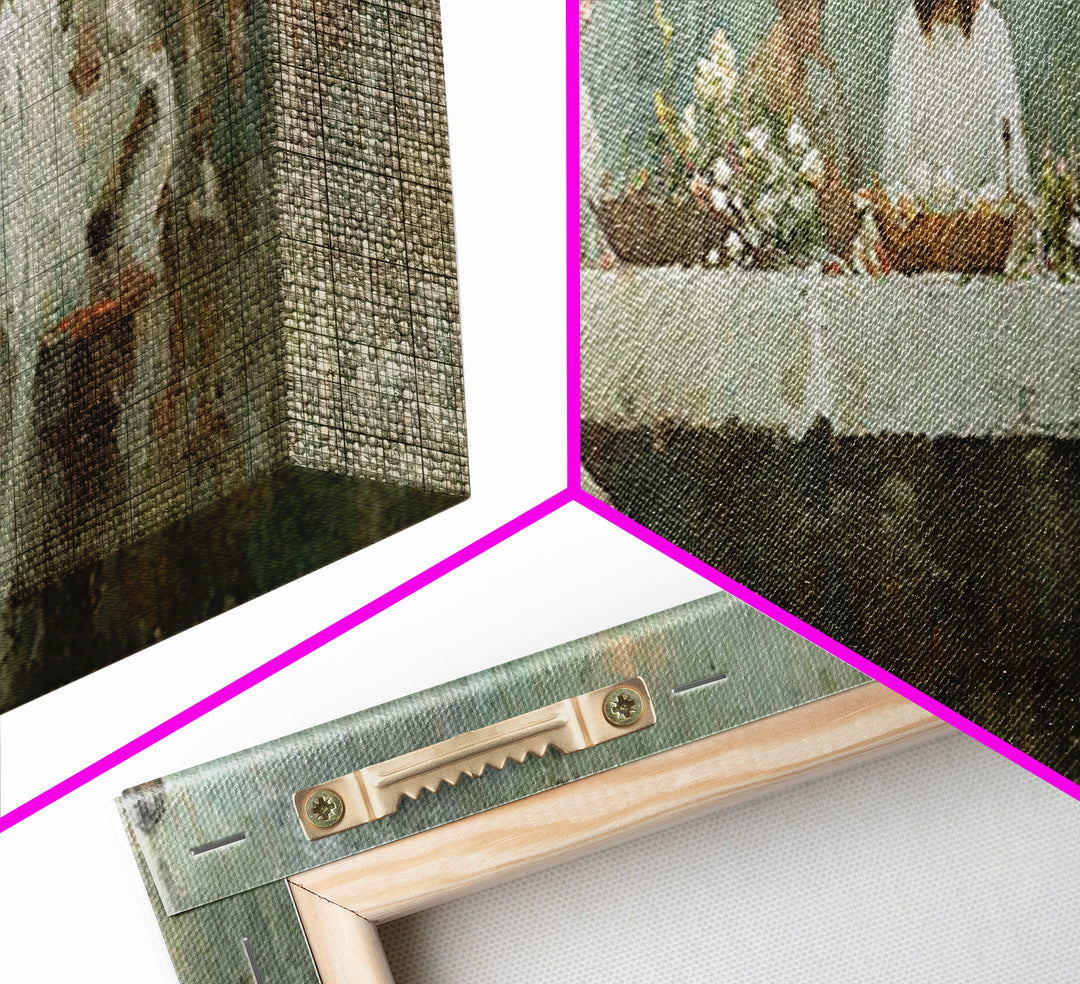 Sacred Table Gathering | Framed Canvas Print | Christian Wall Art | Panoramic Art | Christian Art Canvas | Jesus Painting | Christian Chris