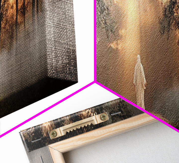 Forest Of Revelation – Framed Canvas Print – Panoramic Art – Christian Wall Art – Jesus Painting – Christian Art Canvas – Christian Decorat