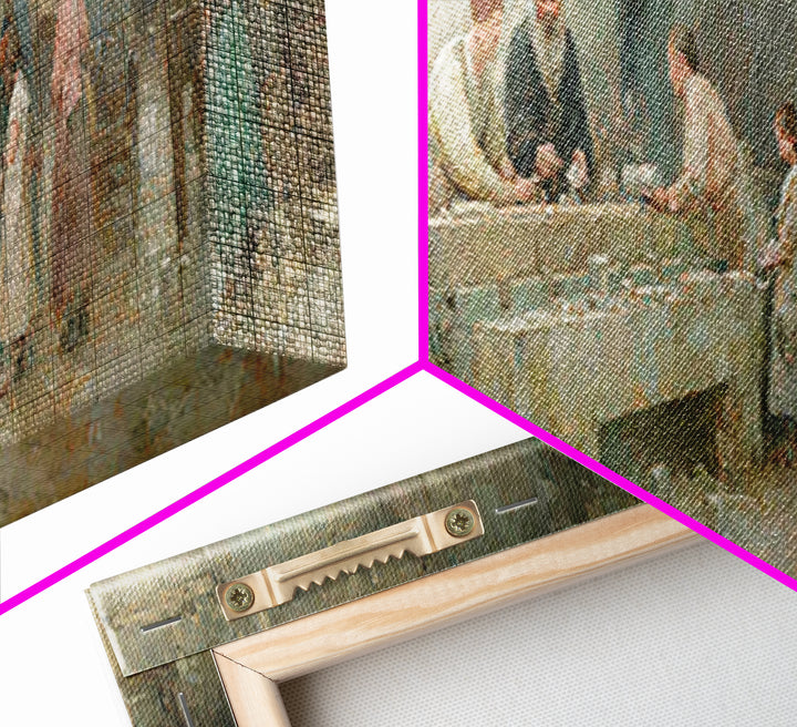 Humble Workshop Hours | Framed Canvas Print | Panoramic Wall Art | Christian Art Canvas | Christian Wall Art | Jesus Painting | Christian A