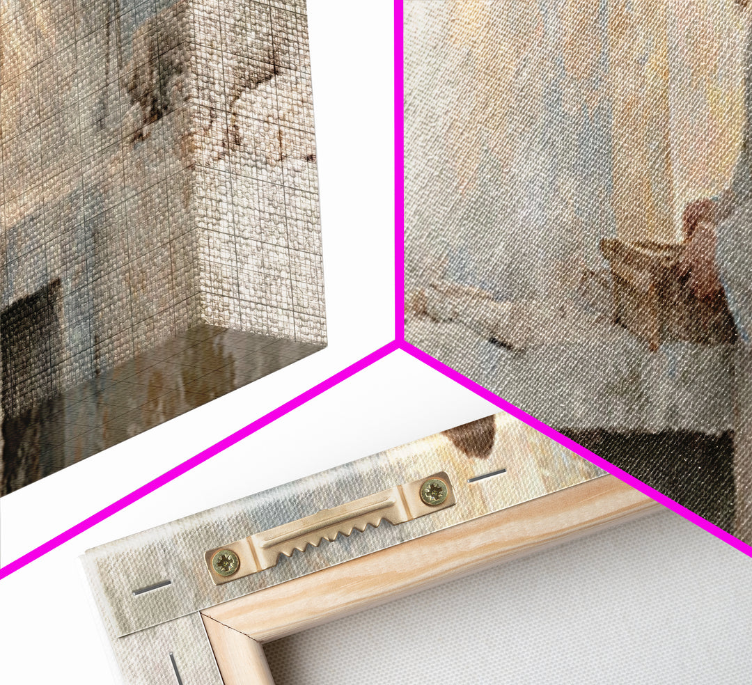 Light Of The Craftsman – Framed Canvas Print – Christian Art Canvas – Panoramic Art – Christian Wall Art – Jesus Painting – Christian Decor