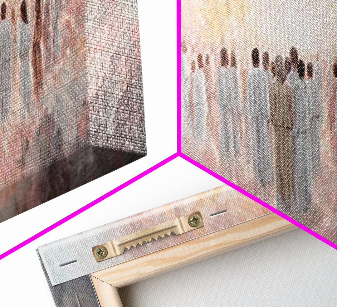 Radiant Multitude, Framed Canvas Print, Christian Art Canvas, Christian Wall Art, Panoramic Art, Christian Christmas Art, Christian Gift Id