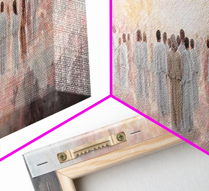 Radiant Multitude, Framed Canvas Print, Christian Art Canvas, Christian Wall Art, Panoramic Art, Christian Christmas Art, Christian Gift Id