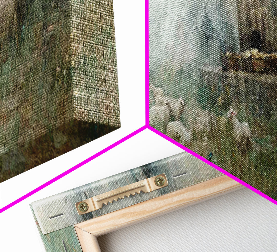 Pasture Of Promise – Framed Canvas Print – Christian Wall Art – Christian Art Canvas – Panoramic Art – Christian Christmas Art – Christian