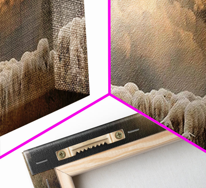 Gathered In Peace – Framed Canvas Print – Panoramic Print – Christian Wall Art – Christian Art Canvas – Christian Painting – Christian Chri