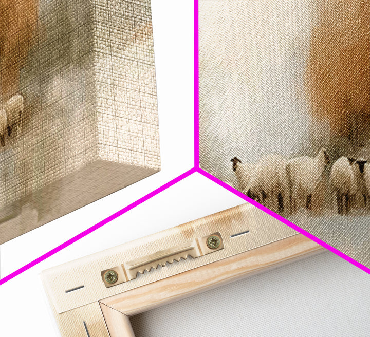 Autumn Flock Peace – Framed Canvas Print – Panoramic Print – Christian Wall Art – Christian Art Canvas – Christian Painting – Christian Gif