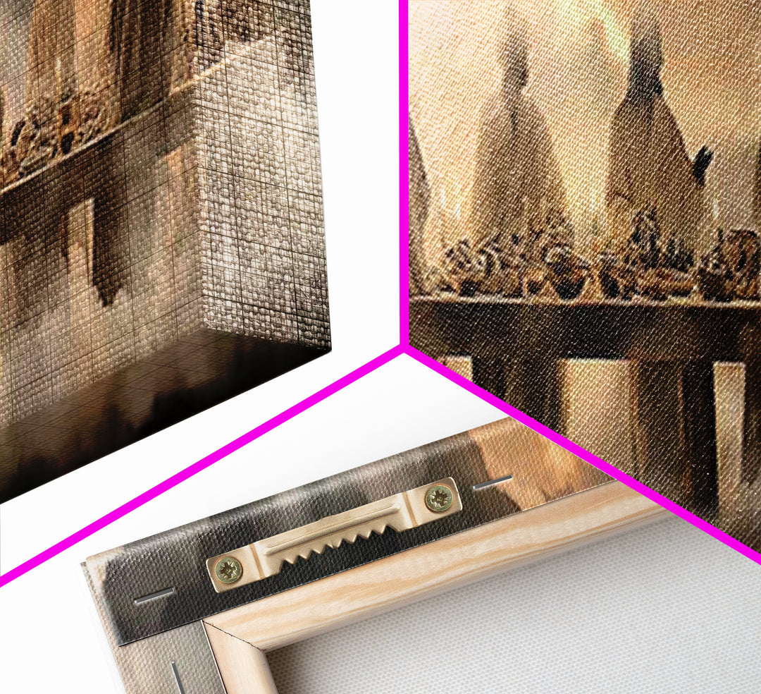 Cloudborne Communion | Framed Canvas Print | Panoramic Art | Christian Art Canvas | Jesus Painting | Christian Wall Art | Large Christian A