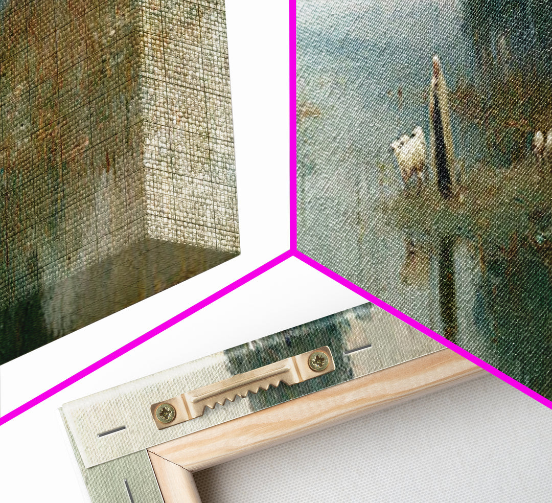 Quiet Shepherd Walk, Framed Canvas Print, Christian Wall Art, Christian Art Canvas, Jesus Painting, Panoramic Painting, Christian Christmas