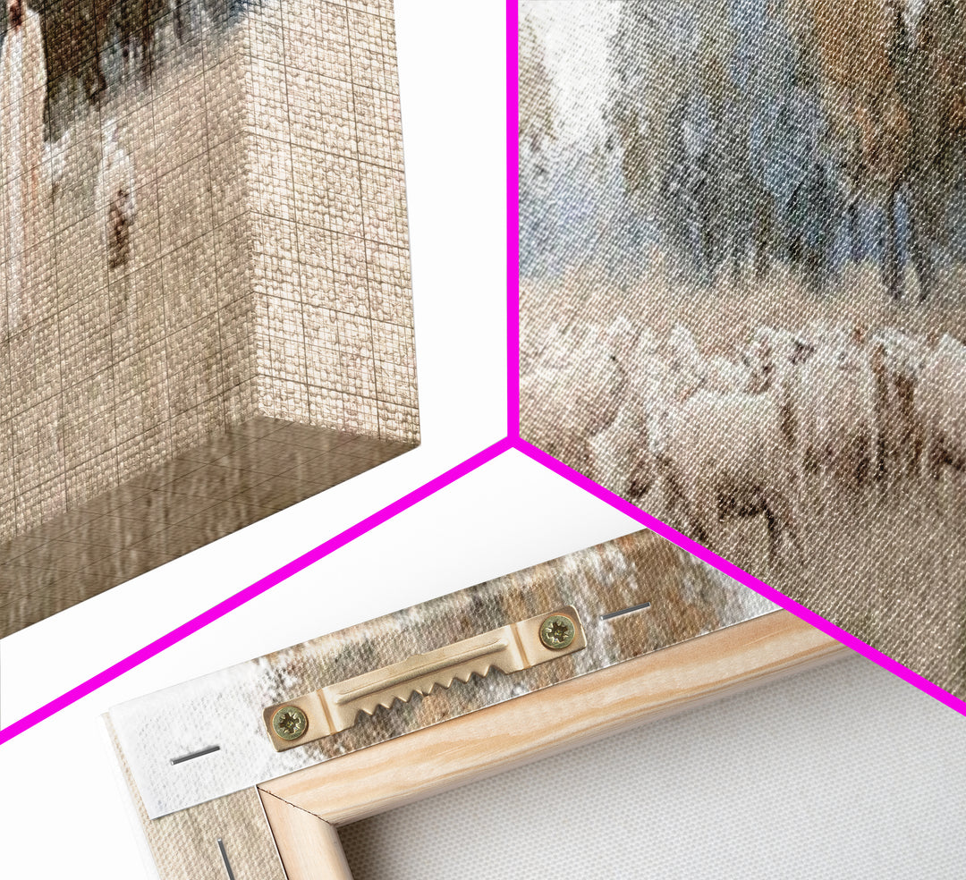 The Shepherd's Watch - Framed Canvas Print - Christian Wall Art - Jesus Painting - Christian Art Canvas - Panoramic Art - Christian Decor