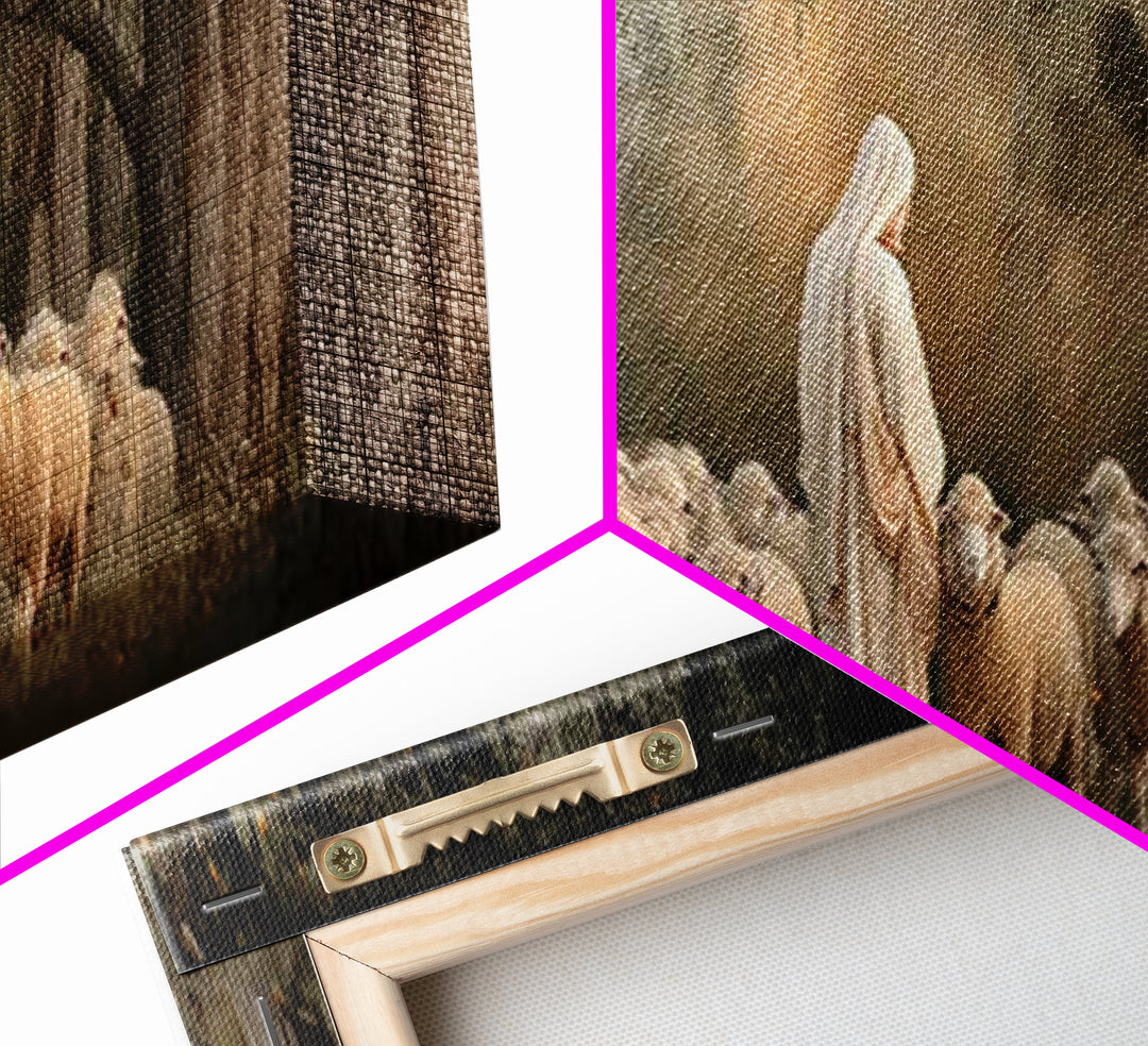 Quiet Grove Calling - Framed Canvas Print - Christian Art Canvas - Christian Wall Art - Jesus Painting - Panoramic Frame - Christian Gift I