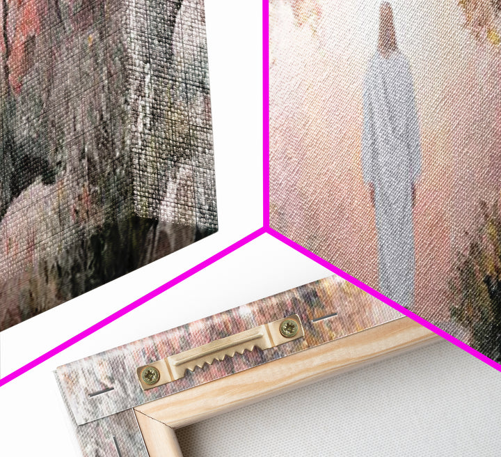 Path Of Light – Framed Canvas Print – Christian Wall Art – Jesus Painting – Panoramic Art – Christian Art Canvas – Christmas Art