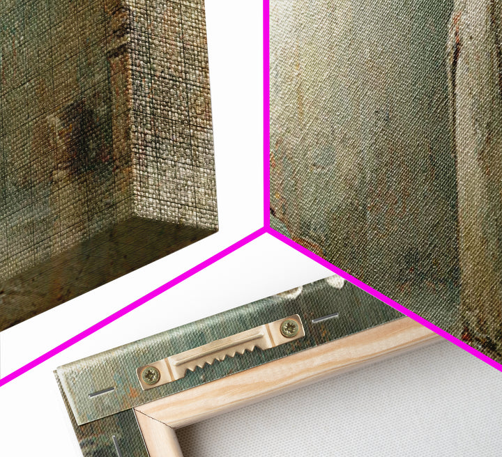 Quiet Annunciation Stillness, Framed Canvas Print, Panoramic Print, Christian Art Canvas, Christian Wall Art, Christian Painting, Christmas