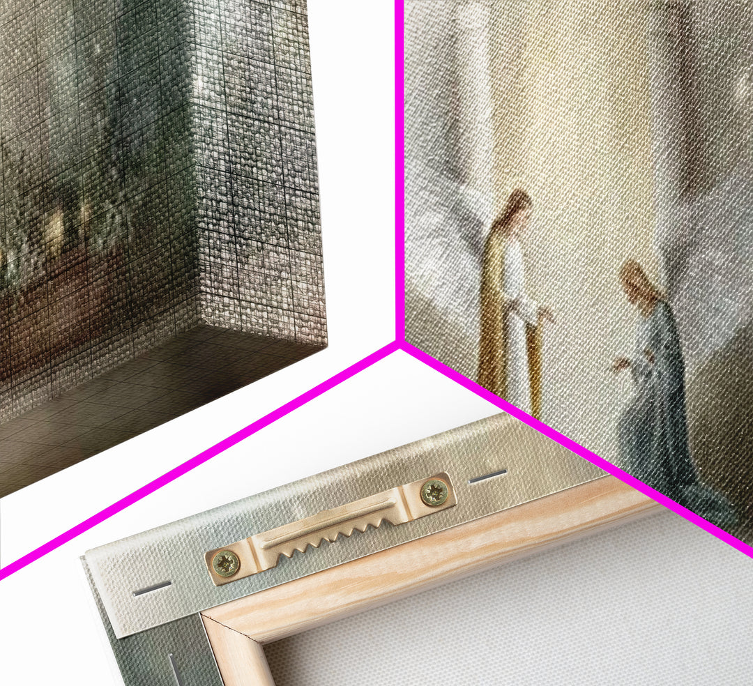Celestial Arch Moment, Framed Canvas Print, Panoramic Painting, Christian Wall Art, Christian Art, Christian Art Canvas, Christmas Art, Jes