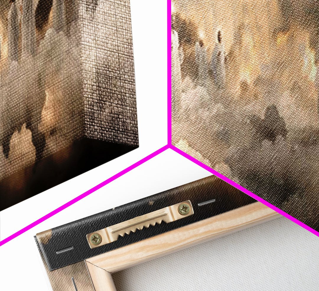 Angels Of Peace – Framed Canvas Print – Christian Art Work – Jesus Painting – Panoramic Frame – Christian Wall Art – Christmas Art Framed