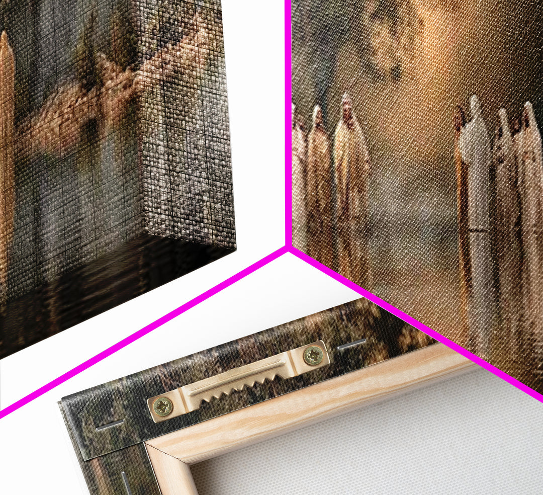 Waters Of Grace | Framed Canvas Print | Christian Art Canvas | Jesus Painting | Panoramic Art | Large Christian Painting | Christmas Wall A