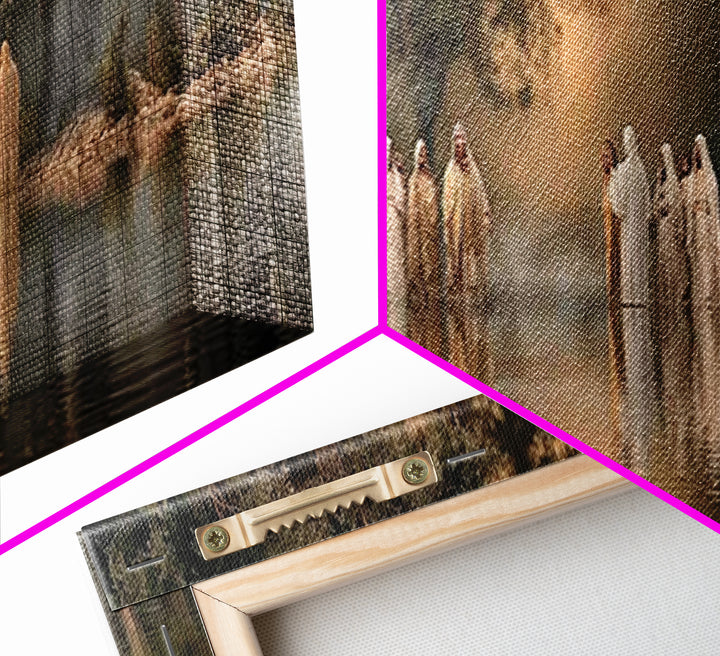 Waters Of Grace | Framed Canvas Print | Christian Art Canvas | Jesus Painting | Panoramic Art | Large Christian Painting | Christmas Wall A