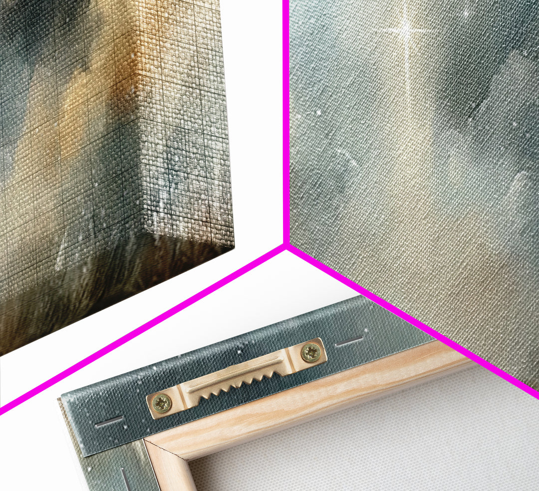 Star Of Messiah | Framed Canvas Print | Christian Christmas Art | Panoramic Painting | Christian Art Canvas | Jesus Painting | Christian Wa