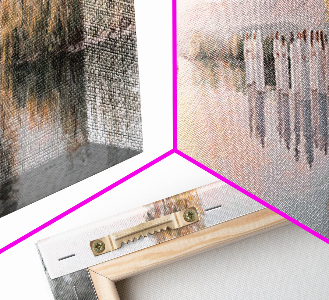 River Dawn Communion, Framed Canvas Print, Christian Wall Art, Christian Art Canvas, Jesus Painting, Panoramic Art
