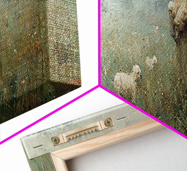 Field Of Compassion – Framed Canvas Print – Christian Art Canvas – Christian Christmas Art – Jesus Painting – Panoramic Frame – Christian D