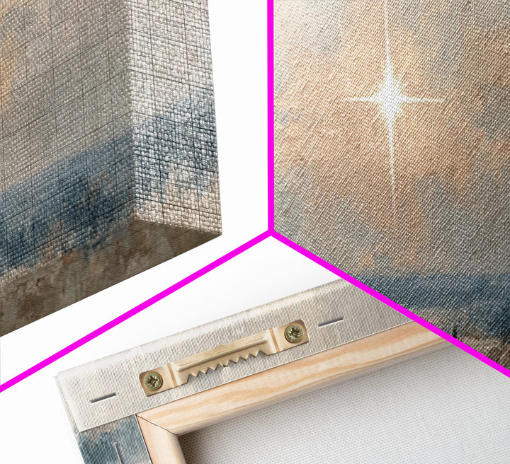 Holy Desert Hush – Framed Canvas Print – Christian Art Canvas – Panoramic Painting – Christmas Art – Christian Wall Art – Jesus Painting