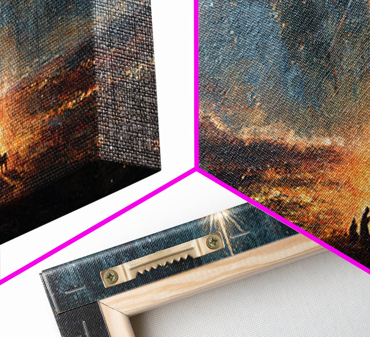 Bethlehem Night Sky | Framed Canvas Print | Christian Christmas Art | Panoramic Wall Art | Christian Decor | Christmas Canvas Wall Art | Ch