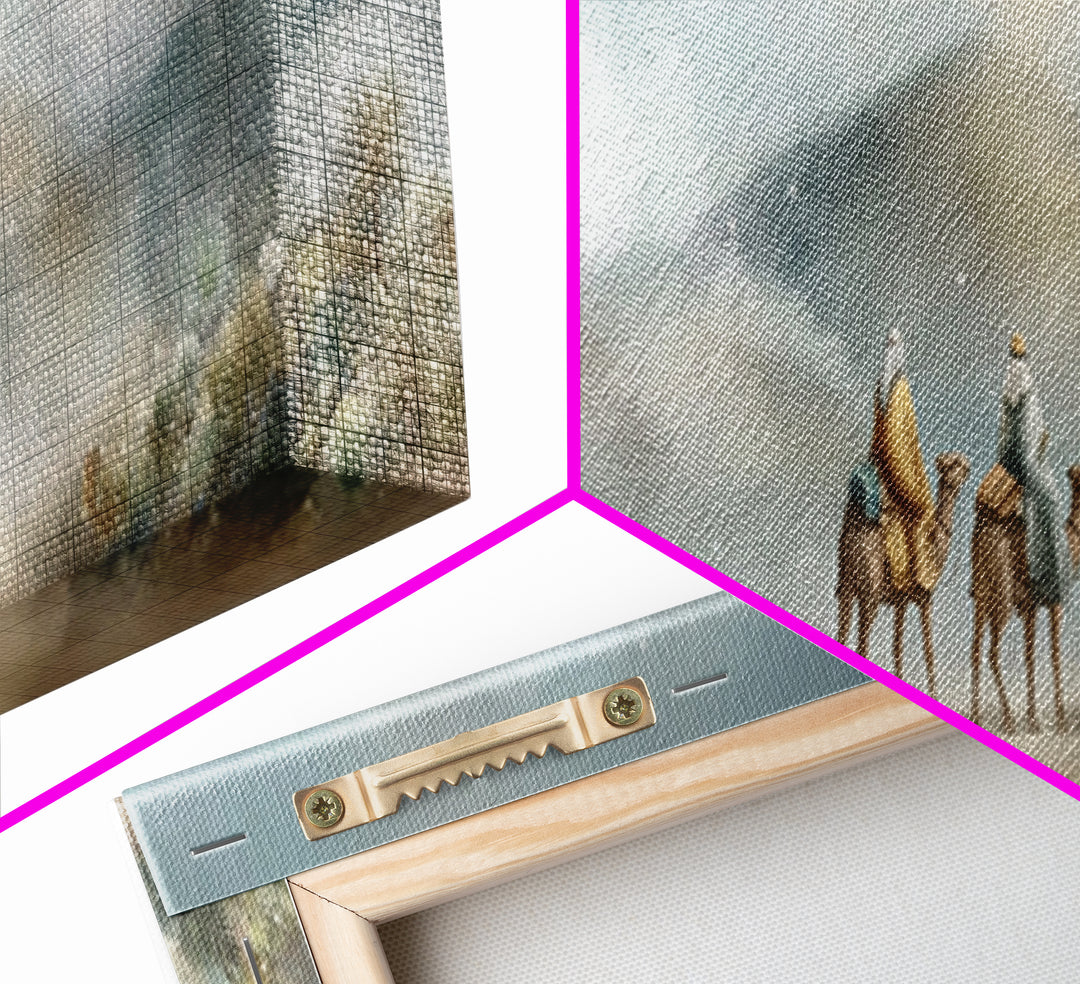Desert Star Rising | Framed Canvas Print | Christian Painting | Panoramic Print | Christmas Art Framed | Christian Art Canvas | Holiday Chr
