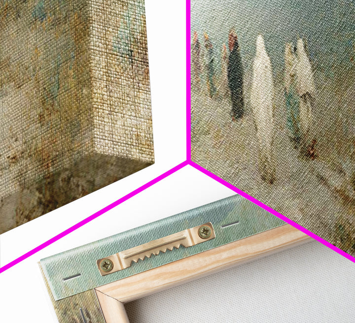 Wandering Saints Path – Framed Canvas Print – Christian Art Canvas – Panoramic Wall Art – Christian Decor – Christmas Art – Christian Paint