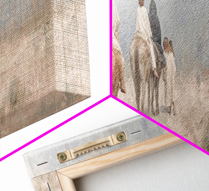 Quiet Exile Road – Framed Canvas Print – Christian Art Canvas – Panoramic Painting – Christian Wall Art – Christmas Art – Christian Home De