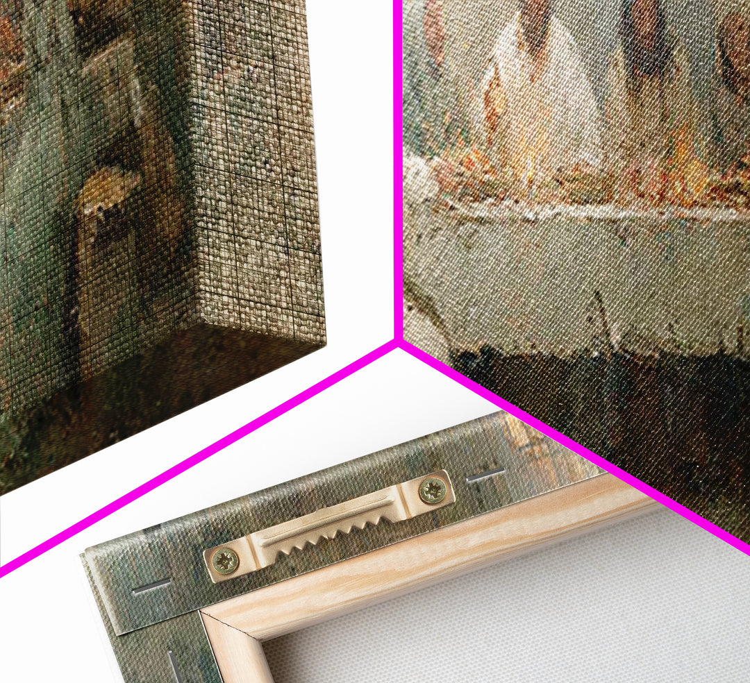 Heavenly Supper Peace – Framed Canvas Print – Christian Art Canvas – Jesus Painting – Panoramic Painting – Christian Wall Art