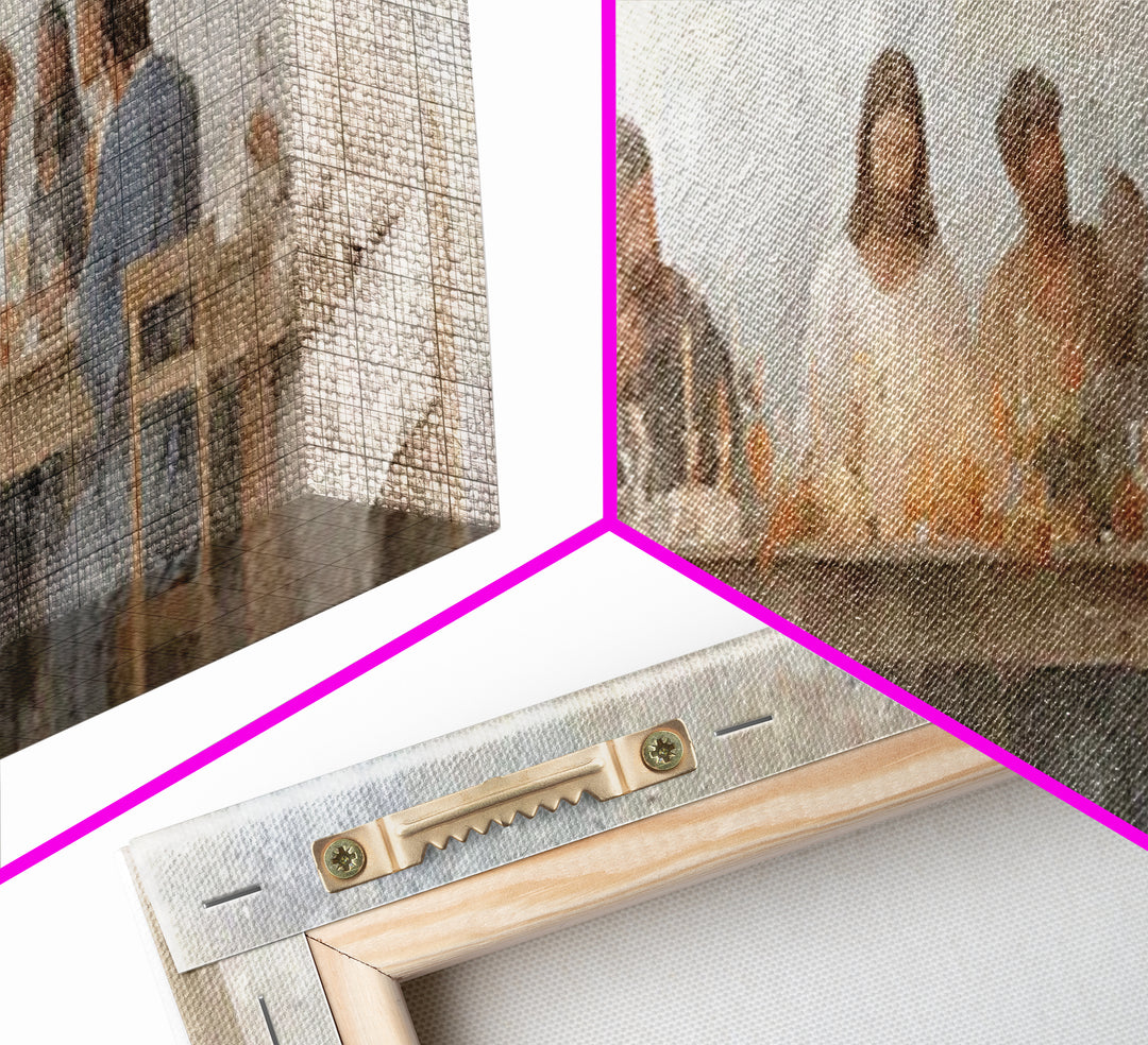 Sacred Table Harmony – Framed Canvas Print – Christian Wall Art – Panoramic Art – Christian Art Canvas – Jesus Painting