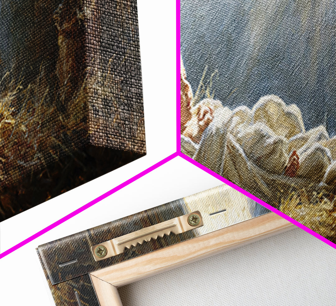 Light Of Bethlehem – Framed Canvas Print – Christian Wall Art – Panoramic Art – Christian Christmas Art – Jesus Painting – Christmas Canvas