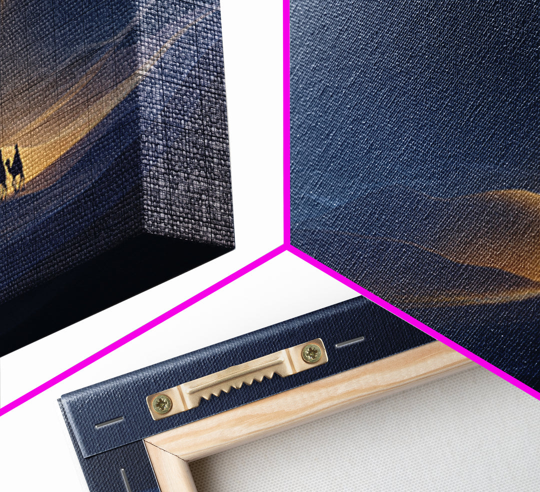 Night Journey | Framed Canvas Print | Christian Wall Art | Panoramic Painting | Christmas Art Prints | Christian Art Canvas | Christian Chr