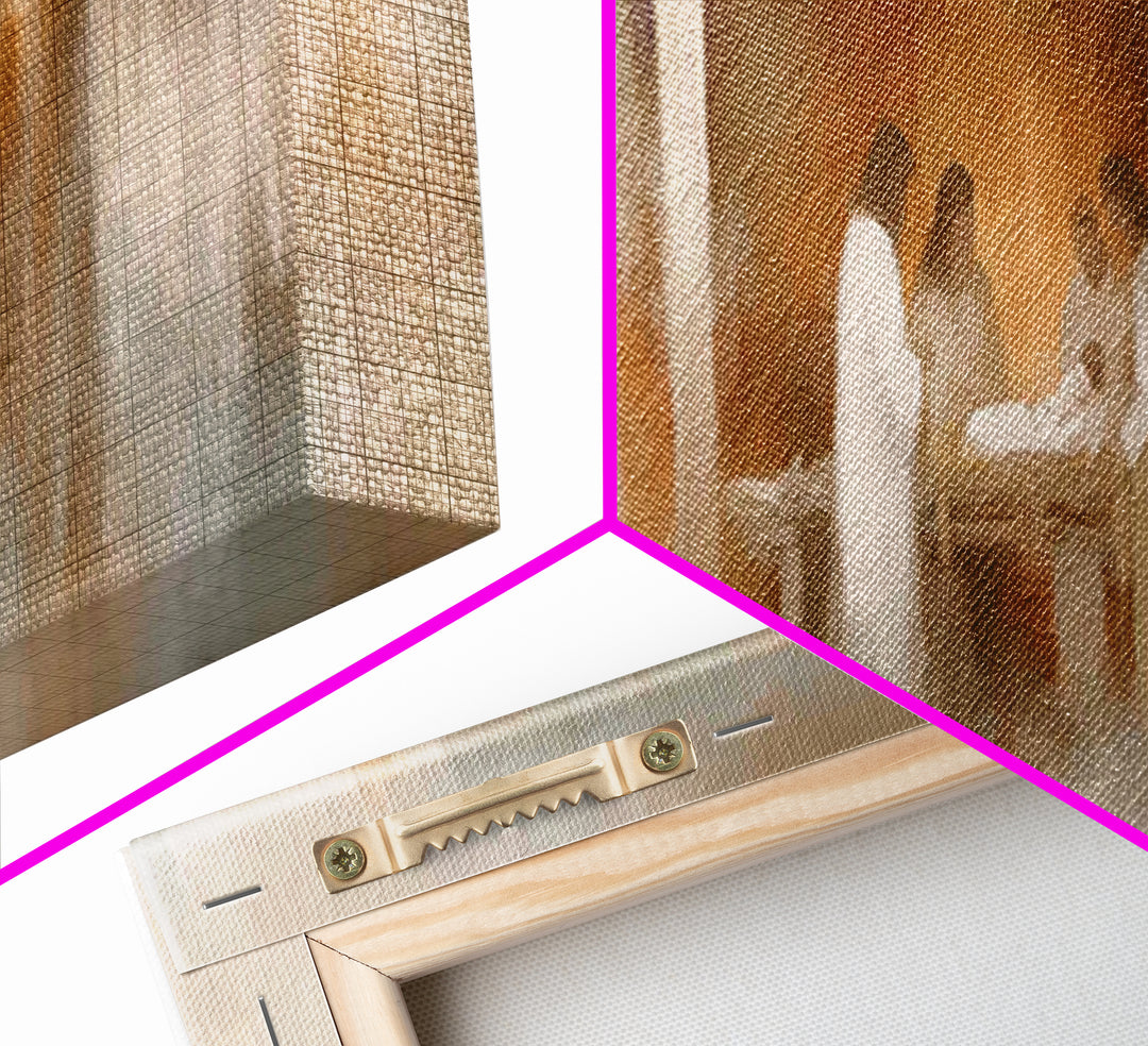Stable Of Peace, Framed Canvas Print, Christian Wall Art, Christian Art Canvas, Panoramic Art, Christmas Art, Christian Christmas Decor